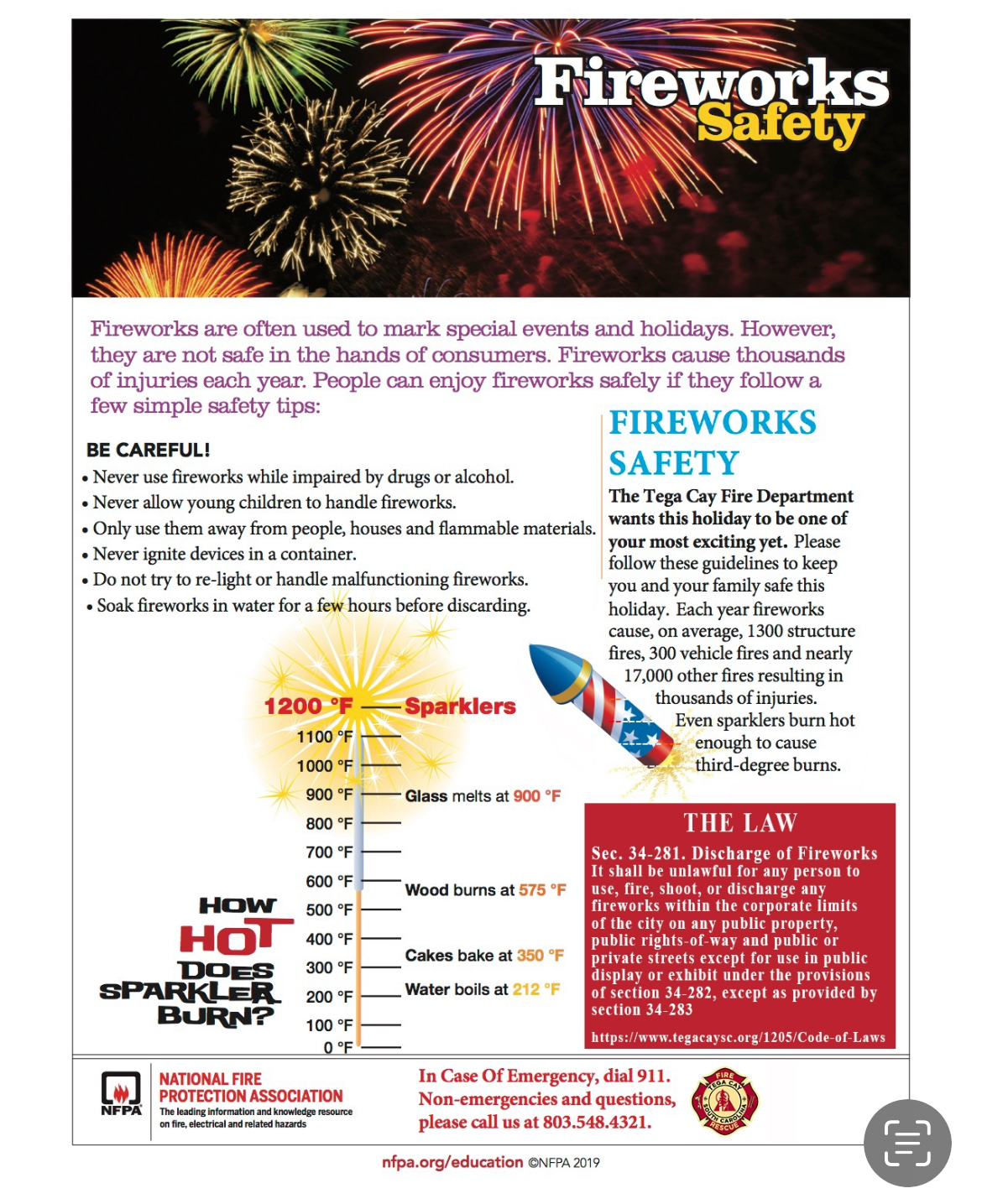 Fireworks Info Flyer